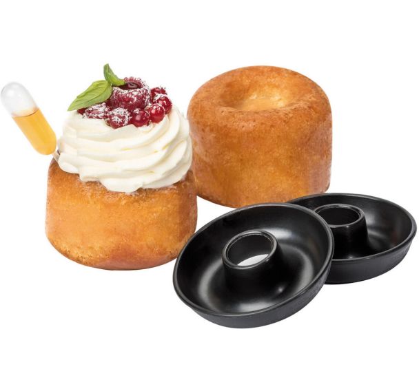 Moule savarin ouvert bord roulé Exoglass- Lot de 12 - Ø 7 cm