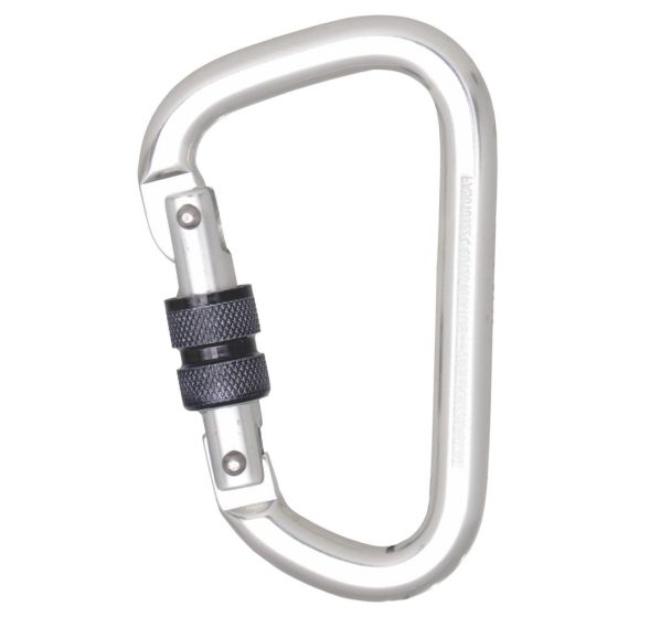 Mousqueton aluminium verrouillage à vis - Kratos Safety