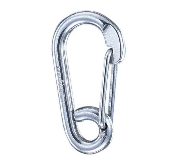 Mousqueton pompier symétrique 60mm acier inox - CMU 120kg