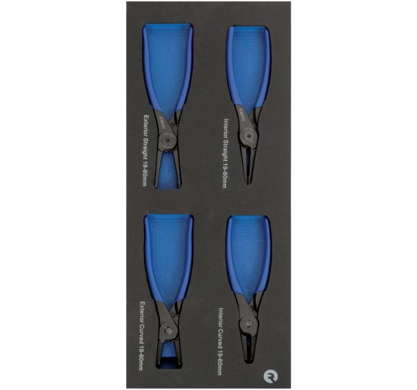 Mousse 1/3 Pinces à circlips 4 pièces