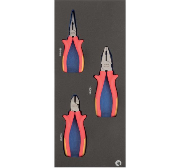 Mousse 1/3 Pinces isolées 3 pièces