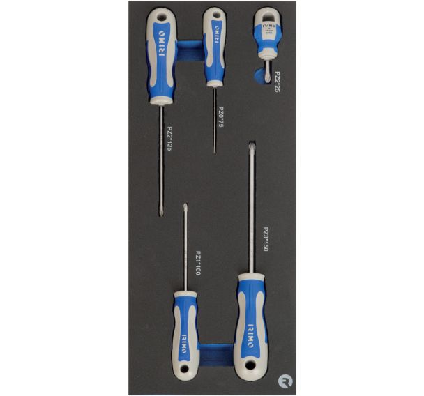 Mousse 1/3 Tournevis Pozidriv 5 pièces