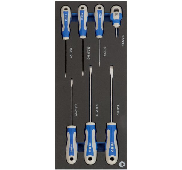 Mousse 1/3 Tournevis pour vis fente 7 pièces