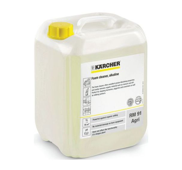 Mousse de nettoyage, alcaline RM 91 AGRI, 10 litres - Karcher