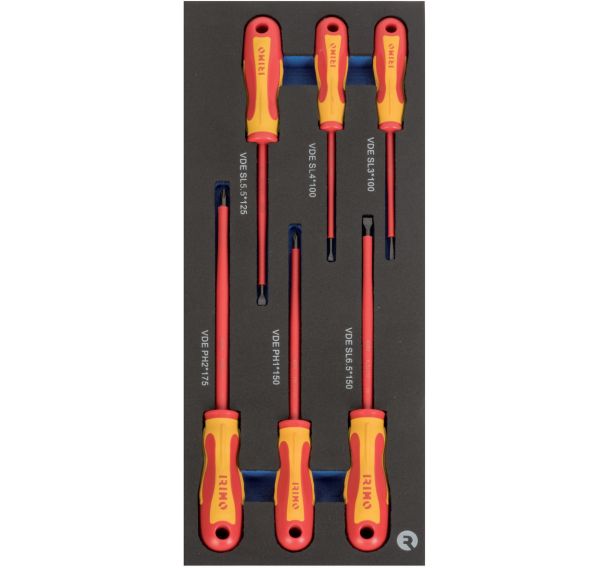 Mousse jeu tournevis isolés vis fente et Phillips 6 pièces