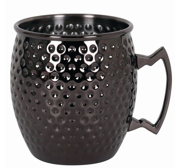 Mug martelé en inox ø8,5 cm 50cl noir
