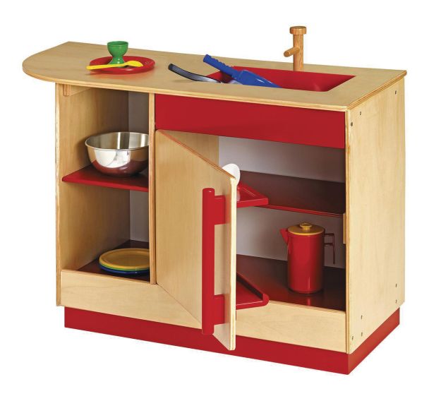 Multi-évier 84 x 34 x 50 rouge