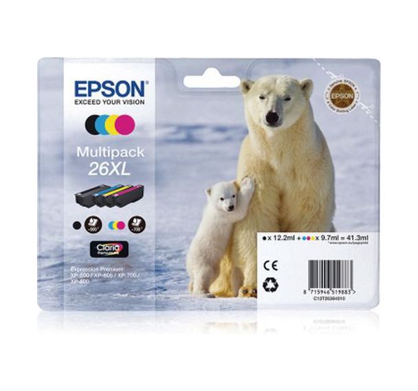 Multipack cartouche jet d'encre "Ours polaire" 26XL - Epson