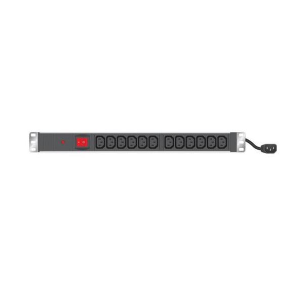 Multiprise 19'' 12 prises C13 / cordon C14 avec interrupteur