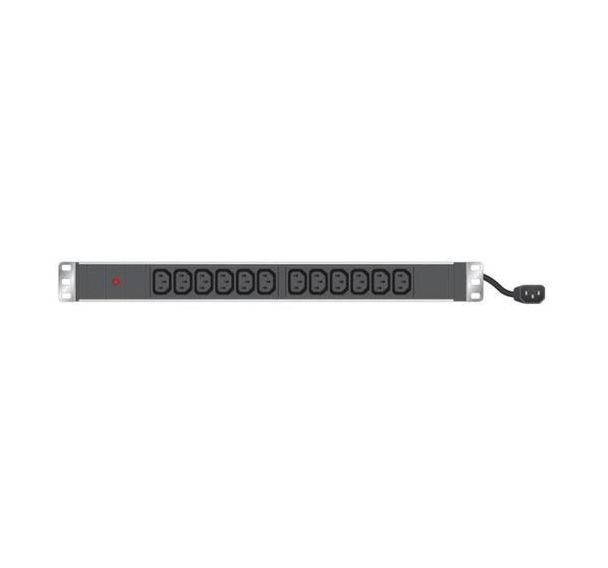 Multiprise 19'' 12 prises C13 / cordon C14 avec voyant