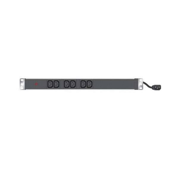 Multiprise 19'' 6 prises C13 / cordon C14 avec voyant