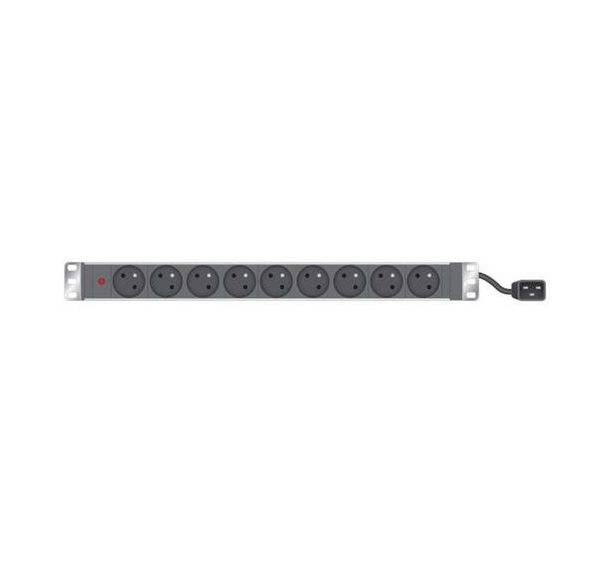 Multiprise 19'' 9 prises / fiche C20 avec voyant