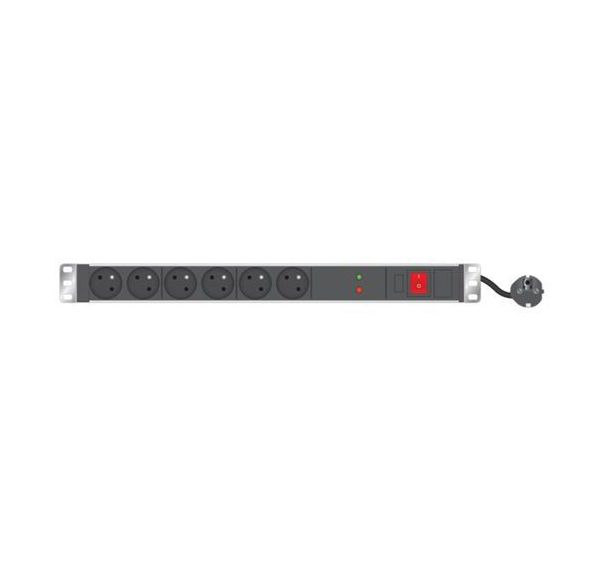 Multiprise 19'' parafoudre 6 prises