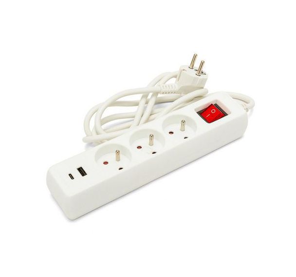Multiprise NF avec interrupteur - 3 à 5 prises et USB - Velamp