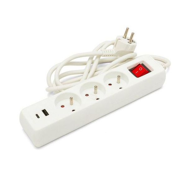 Multiprise NF avec interrupteur - 3 à 5 prises et USB - Velamp