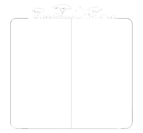 Mur d'écriture liberté Décor Savane 195x190 cm blanc Fixation magnétique