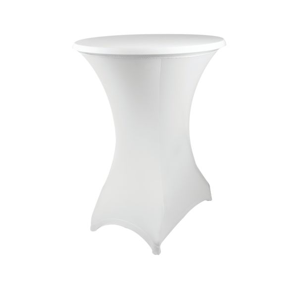 Nappe Housse guéridon blanc