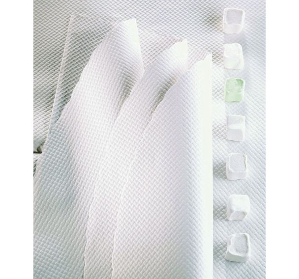 Nappe damassée blanche rouleau 10 mètres papier recyclé L10m l 1,2m