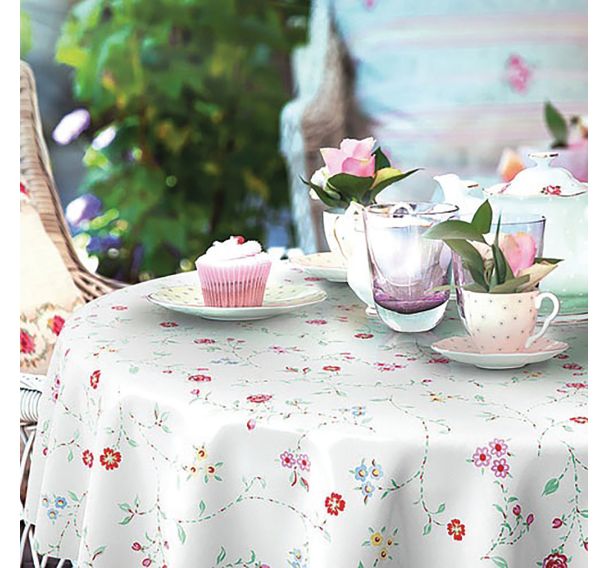 Nappe ronde manhattan bella creme 150cm