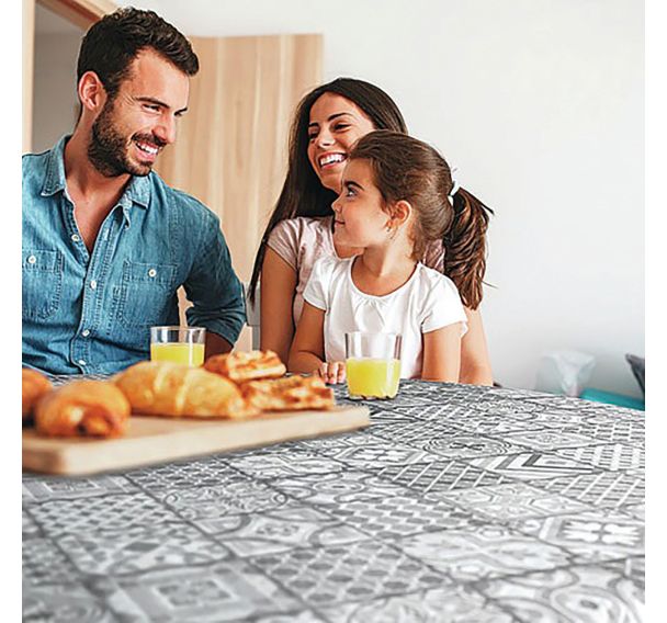 Nappe toile ciree ronde manhattan visbi 150cm