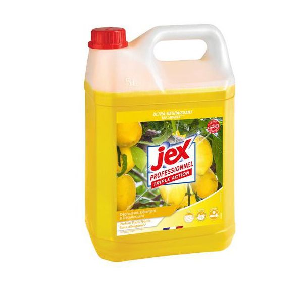 Nettoyant dégraissant triple action Jex Pro - Bidon 5 L Citron