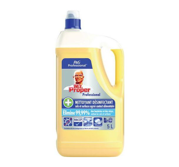 Nettoyant désinfectant sol et surfaces 5 L - Mr Proper Professional - Lot de 3