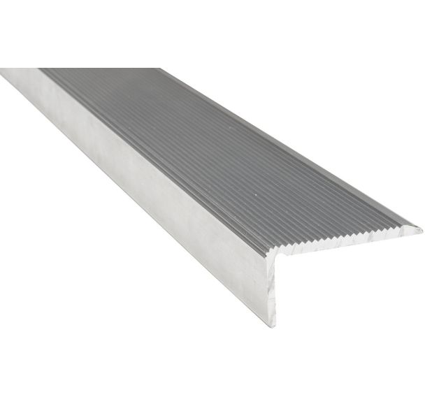 Nez de marche cornière strié Proople - 1,5m - Aluminium - Wattelez