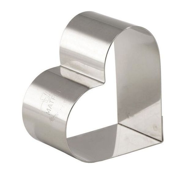 Nonnette cœur en inox - Lot de 4 - Matfer