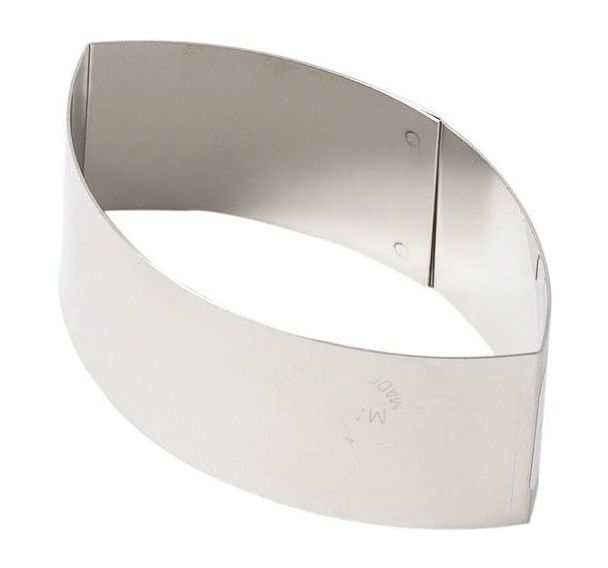 Nonnette ovale arrondie en inox - Lot de 4 - 8,8x5x3 cm