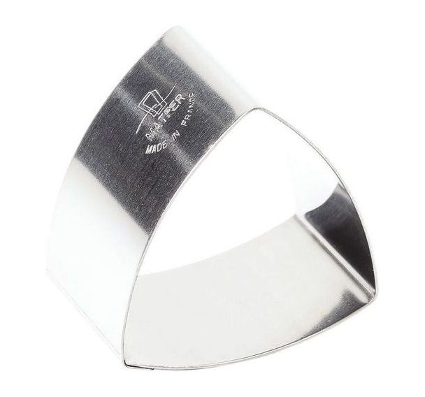 Nonnette triangle bombée en inox - Lot de 4 - 6,5x6,5x4 cm