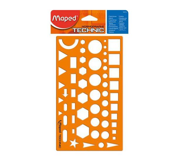 Normographe Technic MAPED : trace-formes