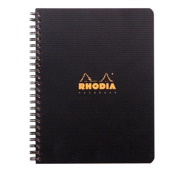 Notebook Rhodiactive 90g RI A5+ 160p L+MC mcrprf. 6tr règle pp +6 m-p reposit - Lot de 5