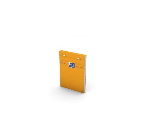 OXFORD Bloc-Notes Orange 8,5x12cm Petits Carreaux 5mm 80 Feuilles Agrafées Couverture Carte Enduite Orange