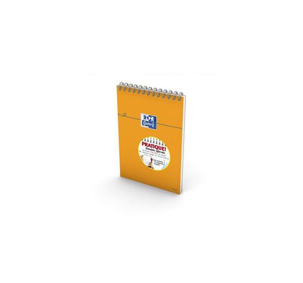 OXFORD Bloc-Notes Orange A4+ Petits Carreaux 5mm 80 Feuilles Reliure Intégrale Couverture Carte Enduite Orange