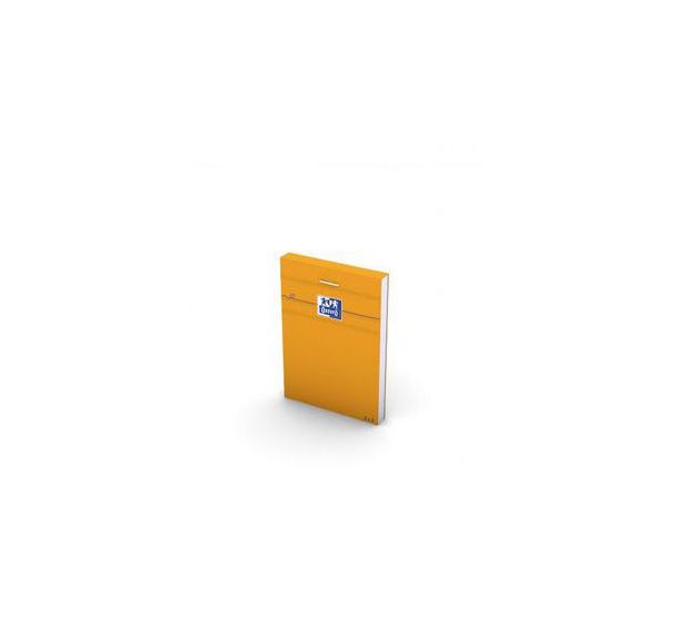 OXFORD Bloc-Notes Orange A7 Petits Carreaux 5mm 80 Feuilles Agrafées Couverture Carte Enduite Orange