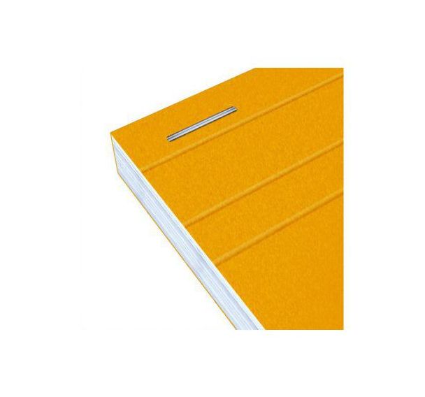 OXFORD Bloc-Notes Perforé Orange A4+ Grands carreaux Seyès 80 Feuilles Agrafées Couverture Carte Enduite Orange