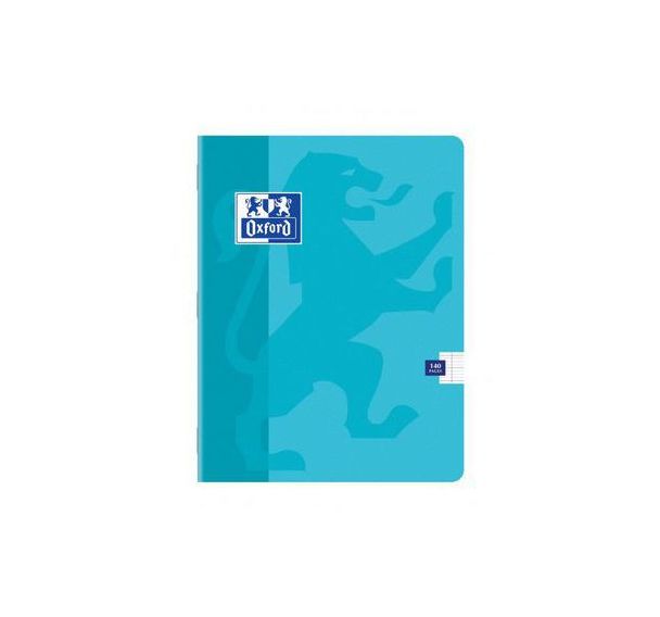 OXFORD Cahier Color Life 17x22cm Grands Carreaux Seyès 140 Pages Agrafées Couverture Carte Coloris Assortis