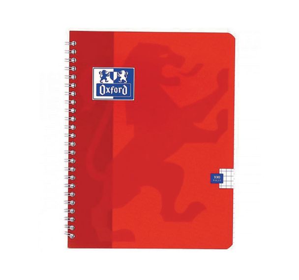 OXFORD Cahier Color Life 17x22cm Petits Carreaux 5mm 100 Pages Reliure Intégrale Couverture Carte Coloris Assortis