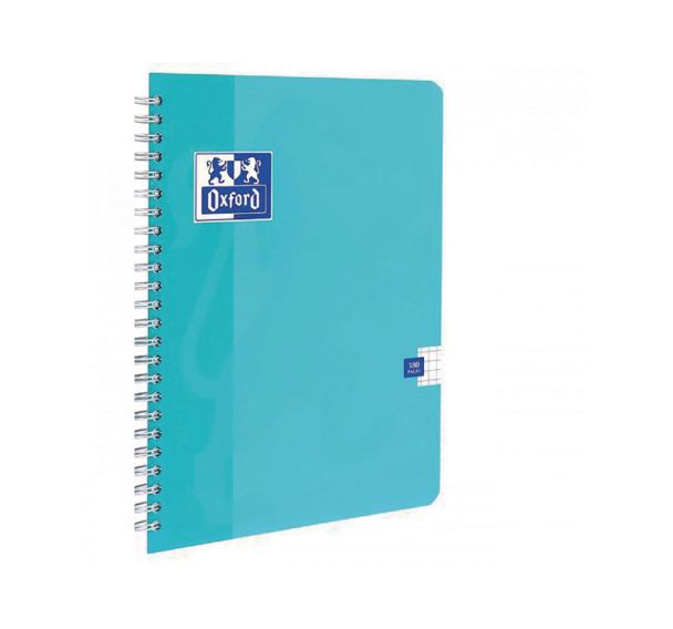 OXFORD Cahier Color Life 17x22cm Petits Carreaux 5mm 180 Pages Reliure Intégrale Couverture Carte Coloris Assortis