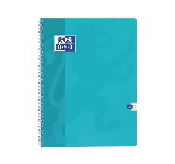 OXFORD Cahier Color Life 24x32cm Petits Carreaux 5mm 180 Pages Reliure Intégrale Couverture Carte Coloris Assortis