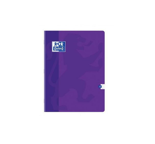 OXFORD Cahier Color Life 24x32cm Petits Carreaux 5mm Margés 48 Pages Agrafées Couverture Carte Coloris Assortis