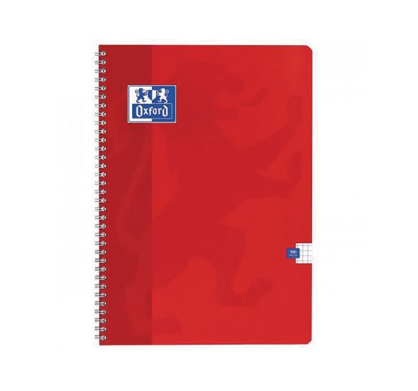 OXFORD Cahier Color Life A4 Petits Carreaux 5mm 100 Pages Reliure Intégrale Couverture Carte Coloris Assortis