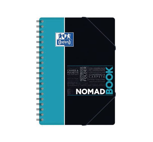 OXFORD Cahier Etudiants Nomadbook B5 Ligné 7mm 160 Pages Reliure Intégrale Couverture Polypro Coloris Assortis