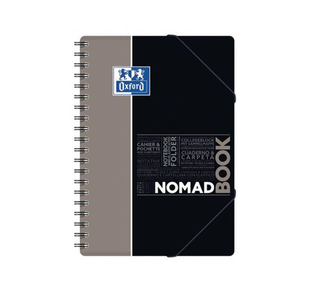 OXFORD Cahier Etudiants Nomadbook B5 Petits Carreaux 5mm 160 Pages Reliure Intégrale Couverture Polypro Coloris Assortis