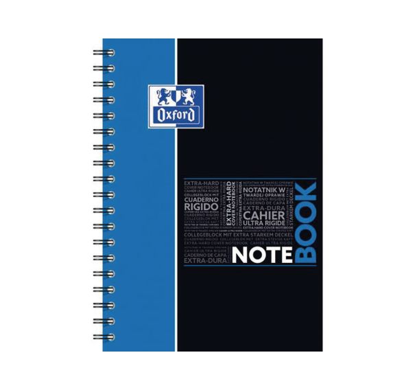OXFORD Cahier Etudiants Notebook B5 Ligné 7mm 160 Pages Reliure Intégrale Couverture Carte Polypro Coloris Assortis