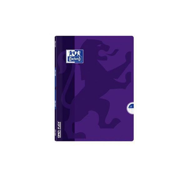 OXFORD Cahier OpenFlex 24x32cm Grands Carreaux Seyès 140 Pages Agrafées Couverture Polypro Coloris Assortis