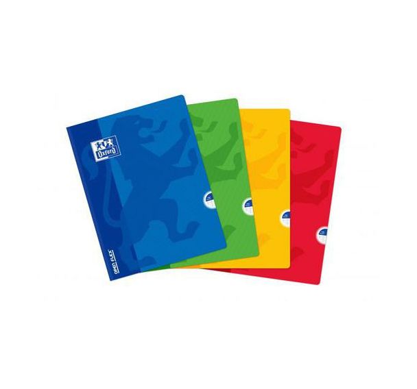 OXFORD Cahier OpenFlex 24x32cm Grands Carreaux Seyès 192 Pages Brochées Couverture Polypro Coloris Assortis