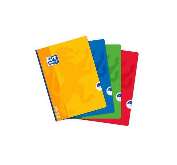 OXFORD Cahier OpenFlex A4 Grands Carreaux Seyès 192 Pages Brochées Couverture Polypro Coloris Assortis