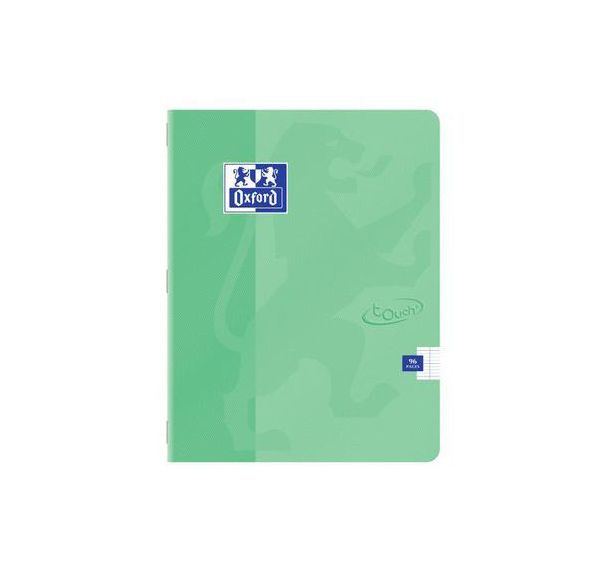 OXFORD Cahier Touch' 17x22cm Grands Carreaux Seyès 96 Pages Agrafées Couverture Carte Coloris Assortis