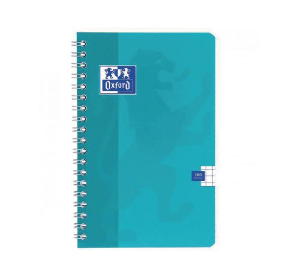 OXFORD Carnet Color Life 11x17cm Petits Carreaux 5mm 100 Pages Reliure Intégrale Couverture Carte Coloris Assortis